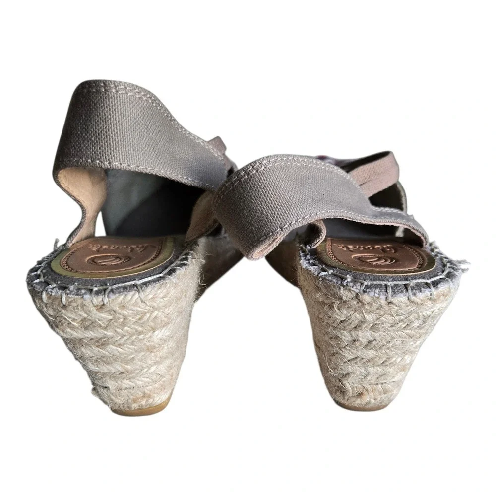 Vidoretta Espadrille‎ Slingback Wedge Beige Made In Spain Size 9.5